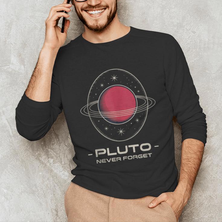 Retro Pluto Never Forget Classic Planet Pluto Nostalgia Unisex Long Sleeve T-Shirt Retro Pluto Never Forget Classic Planet Pluto Nostalgia Unisex Long Sleeve T-Shirt