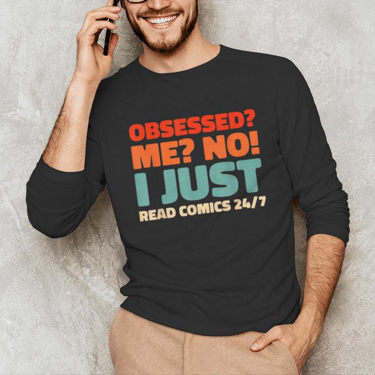 Retro Superheroes Art Graphic Novels Vintage Comic Books Unisex Long Sleeve T-Shirt Retro Superheroes Art Graphic Novels Vintage Comic Books Unisex Long Sleeve T-Shirt