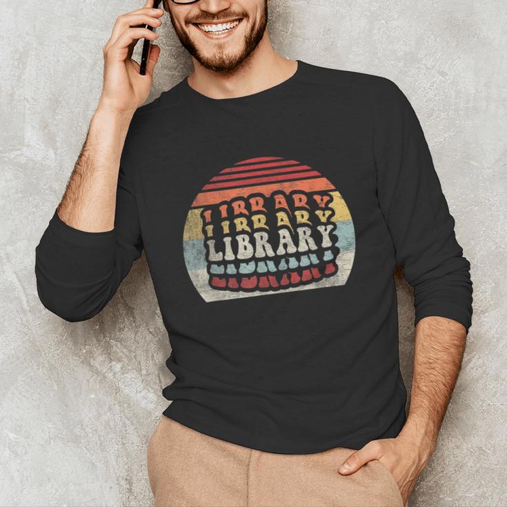 Retro Vintage Bookworm Library Shirt Book Lover Unisex Long Sleeve T-Shirt