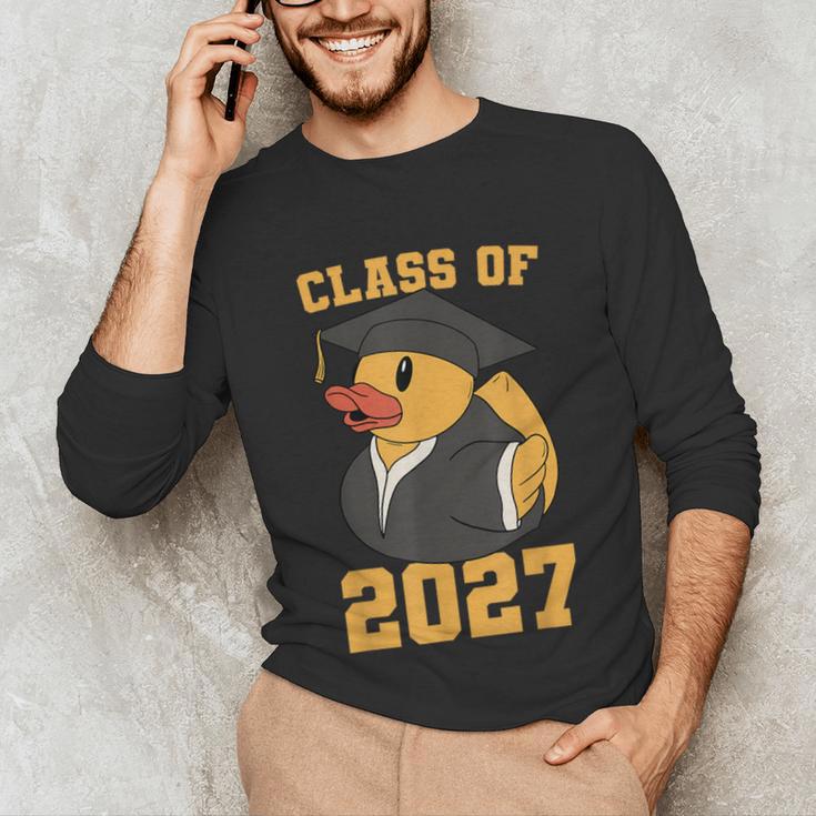 Rubber Duck Class Of 2027 Senior 2027 Graduation Year Senior Unisex Long Sleeve T-Shirt