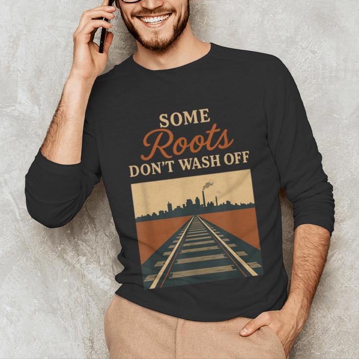 Rust Belt Midwest Nostalgia Steel Town Working Class Pride Unisex Long Sleeve T-Shirt