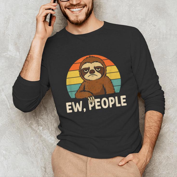 Sarcastic Sloth Introvert Anti Social Unisex Long Sleeve T-Shirt Sarcastic Sloth Introvert Anti Social Unisex Long Sleeve T-Shirt