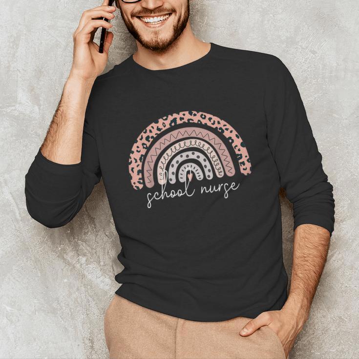 School Nurse Appreciation Rainbow Graduation Medical Nursing Unisex Long Sleeve T-Shirt