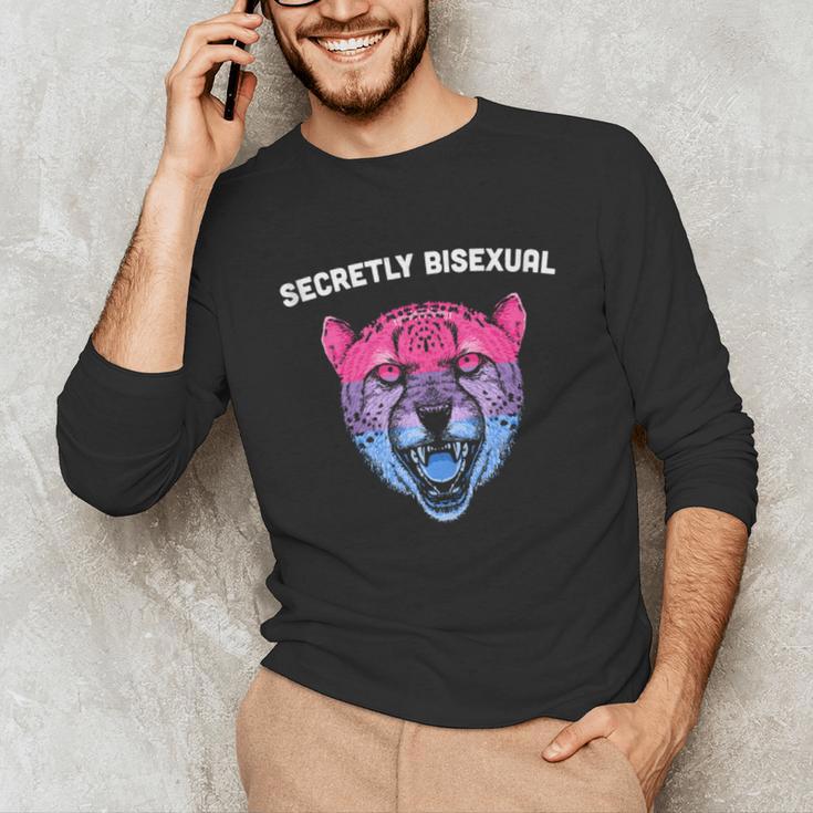 Secretly Bisexual Bi Introvert Bi Pride Antisocial LGBTQ Unisex Long Sleeve T-Shirt