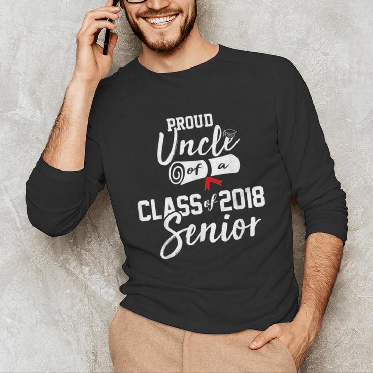 Senior 2018 Graduate Shirt Graduation College Retro Style Unisex Long Sleeve T-Shirt