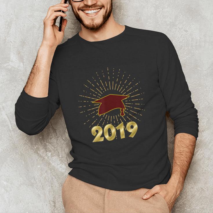 Senior 2019 Graduation Shirt Burgundy Gold Class Colors G23 Unisex Long Sleeve T-Shirt