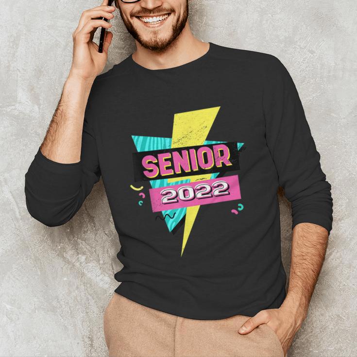 Senior 2022 Graduation Class Of 2022 Retro 90's Graduation Unisex Long Sleeve T-Shirt