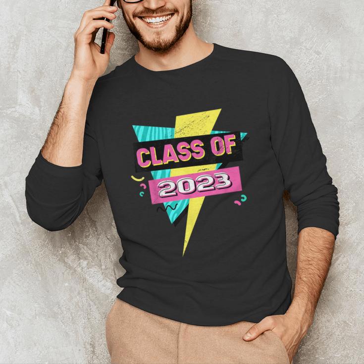 Senior 2023 Graduation Class Of 2023 Retro 90's Graduation Unisex Long Sleeve T-Shirt