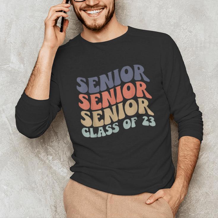 SENIOR 2023 Retro Class Of 2023 Seniors Graduation 23 Hippie Unisex Long Sleeve T-Shirt
