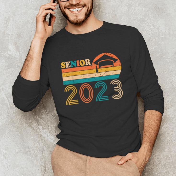Senior 2023 Retro Class Of 2023 Seniors Graduation 23 Unisex Long Sleeve T-Shirt