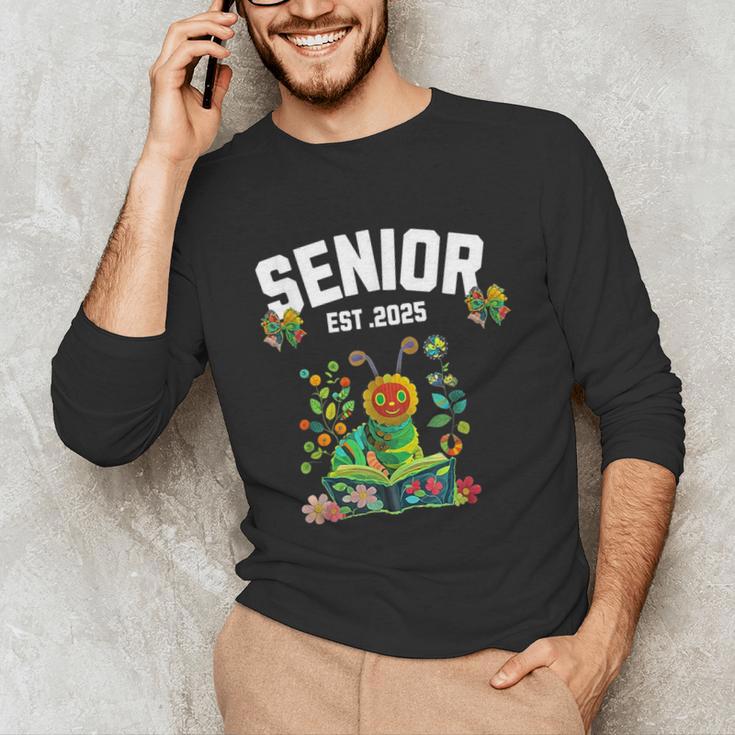 Senior 2025 Graduation Caterpillar For Kids Cute Coquette Unisex Long Sleeve T-Shirt