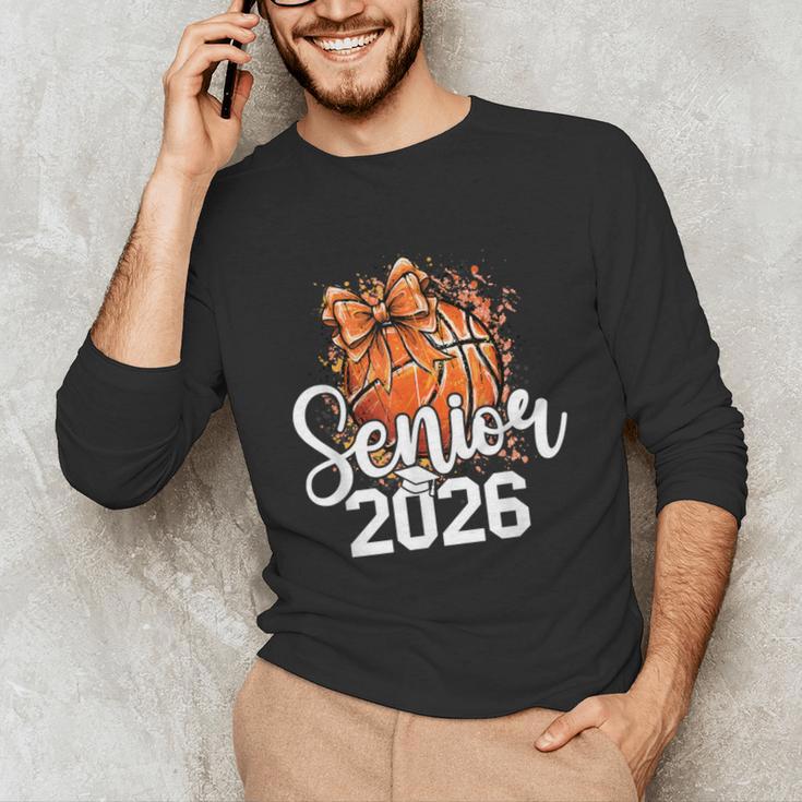 Senior Basketball Class Of 2026 Coquette Graduation Day Unisex Long Sleeve T-Shirt