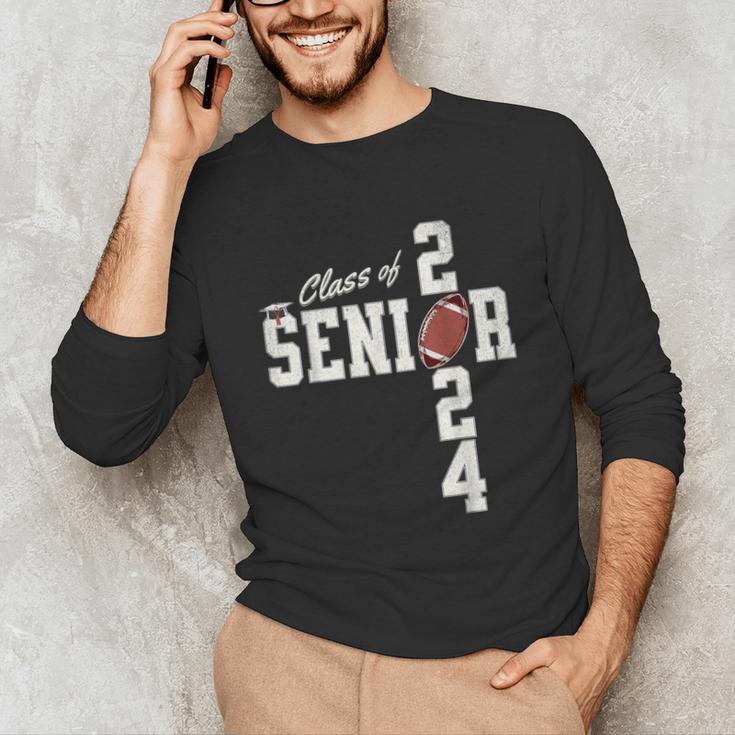 Senior Class Of 2024 Football Graduation Party Favors 2024 Unisex Long Sleeve T-Shirt