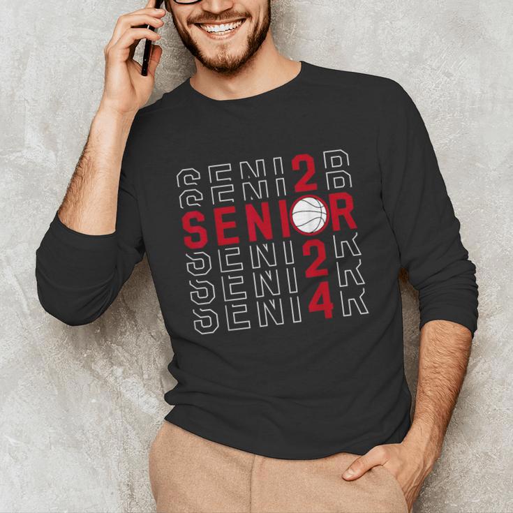 Senior Class Of 2024 Graduation 2024 Maroon Basketball Unisex Long Sleeve T-Shirt