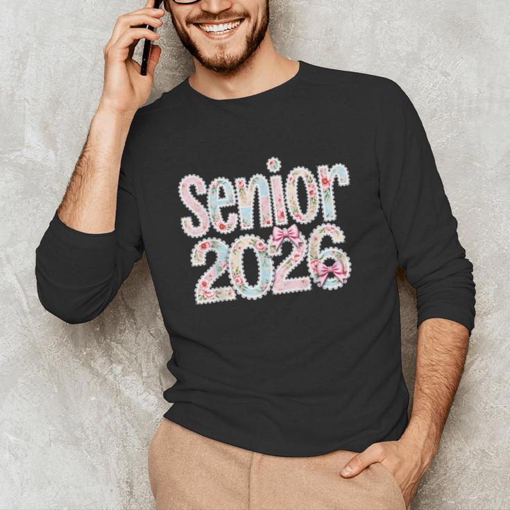 Senior Class Of 2026 Graduation 2026 Coquette Pink Bow Cute Unisex Long Sleeve T-Shirt