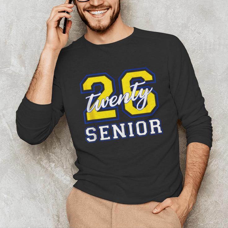 Senior Class 2026 Graduation Yellow Blue Letters Unisex Long Sleeve T-Shirt