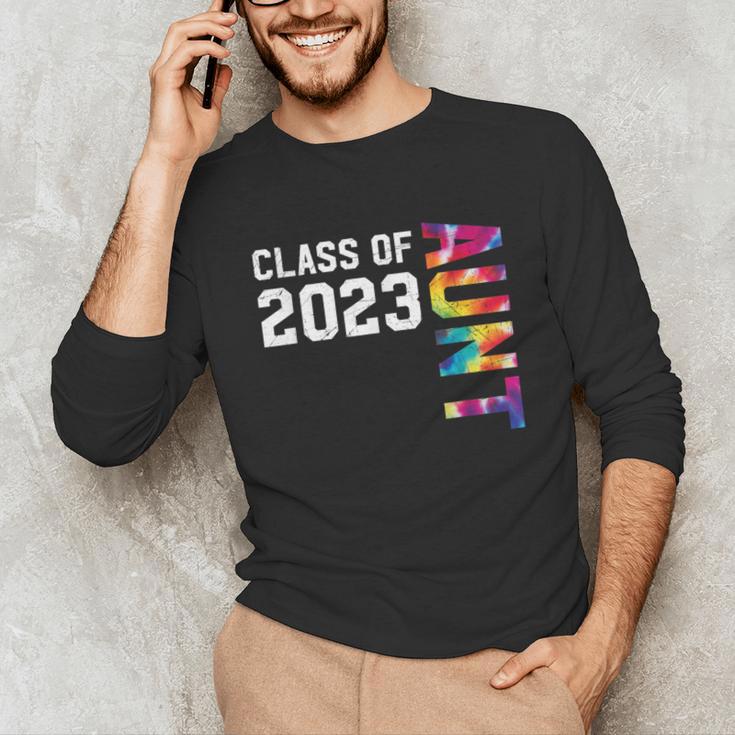 Senior Graduation Class Of 2023 Aunt Senior Tie Dye Unisex Long Sleeve T-Shirt