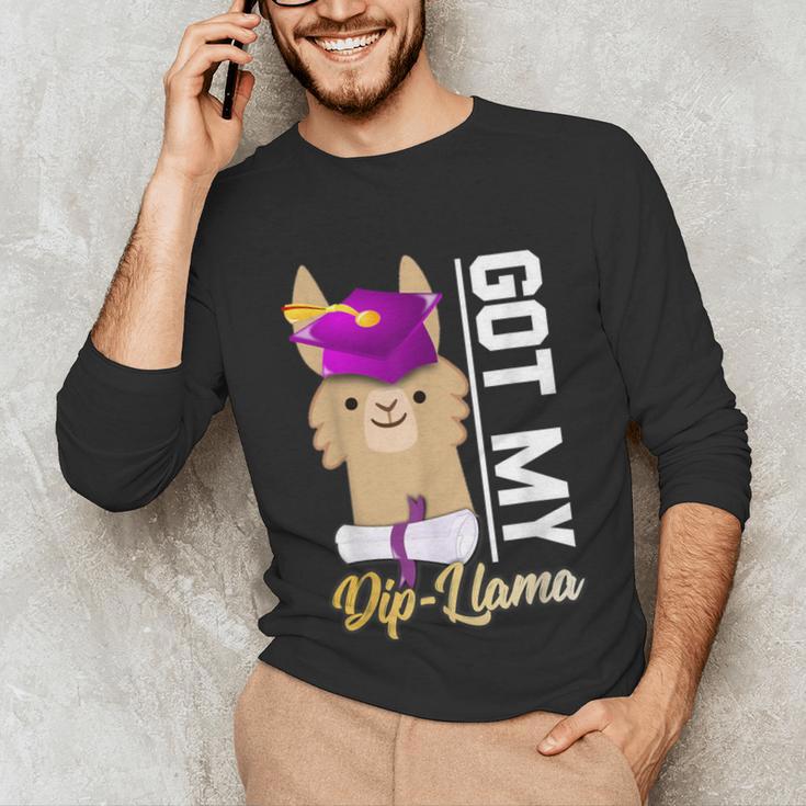 Senior Graduation TShirt 2019 Got My Diploma Llama Pun Shirt Unisex Long Sleeve T-Shirt