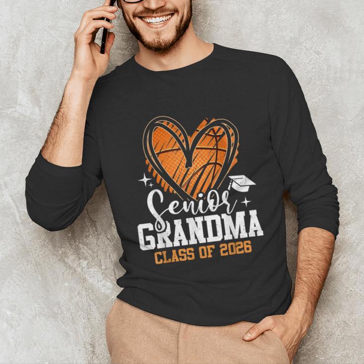 Senior Grandma Class Of 2026 Basketball Graduation Heart Unisex Long Sleeve T-Shirt