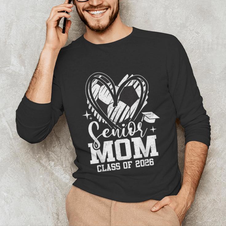 Senior Mom Class Of 2026 Soccer Graduation Heart Unisex Long Sleeve T-Shirt