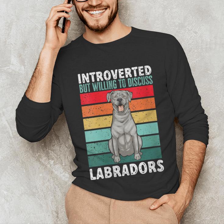 Silver Labrador Retriever Introvert Silver Lab Unisex Long Sleeve T-Shirt Silver Labrador Retriever Introvert Silver Lab Unisex Long Sleeve T-Shirt