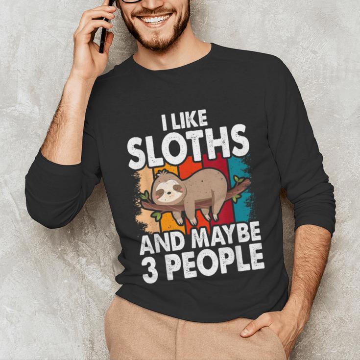 Sloth For Sloth Lover Men Women Kids Introvert Unisex Long Sleeve T-Shirt Sloth For Sloth Lover Men Women Kids Introvert Unisex Long Sleeve T-Shirt