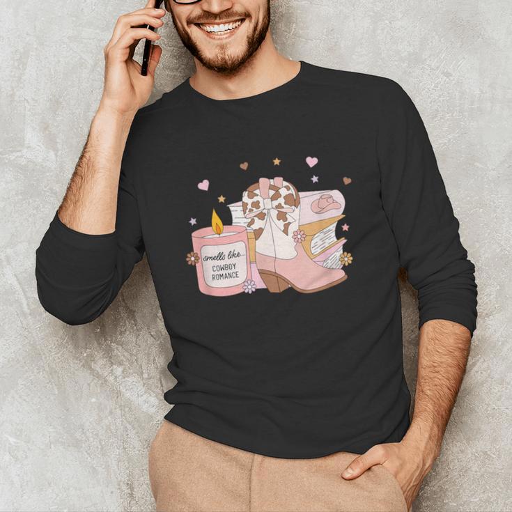 Smells Like Cowboy Romance Book Lover Unisex Long Sleeve T-Shirt