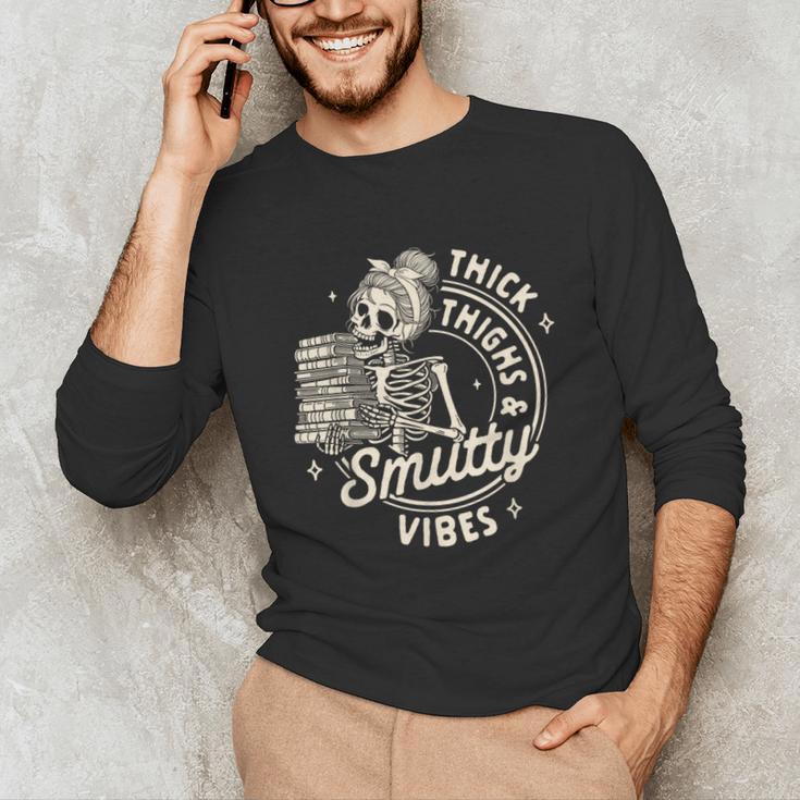 Smut Book Reader Spicy Romance Thick Thighs & Smutty Vibes Unisex Long Sleeve T-Shirt Smut Book Reader Spicy Romance Thick Thighs & Smutty Vibes Unisex Long Sleeve T-Shirt
