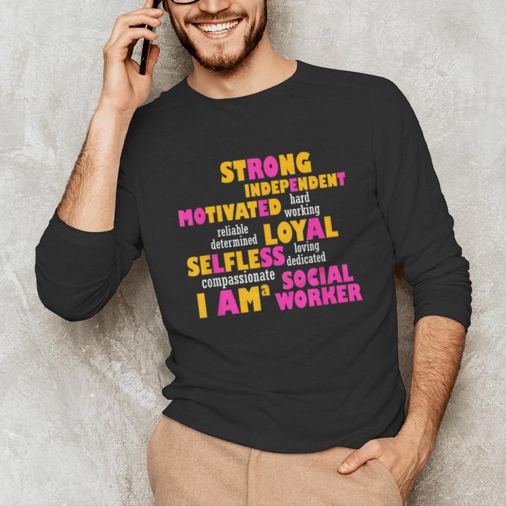 Social WorkerShirt Graduation Social Work Month Unisex Long Sleeve T-Shirt