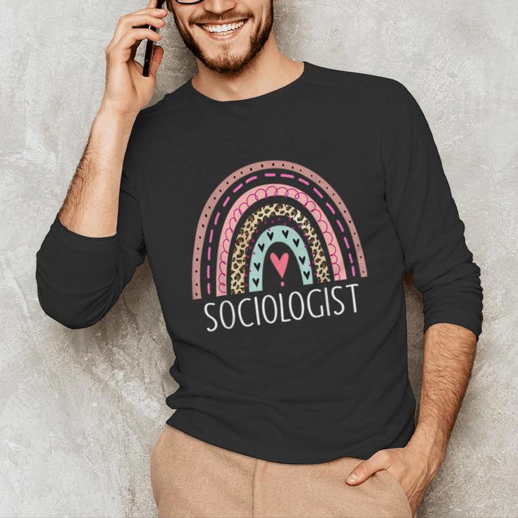 Sociologist Sociology Teacher Graduation Rainbow Unisex Long Sleeve T-Shirt