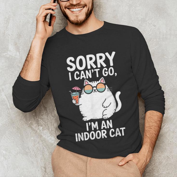 Sorry I Can’t Go I’m An Indoor Cat Introvert Cat Unisex Long Sleeve T-Shirt Sorry I Can’t Go I’m An Indoor Cat Introvert Cat Unisex Long Sleeve T-Shirt