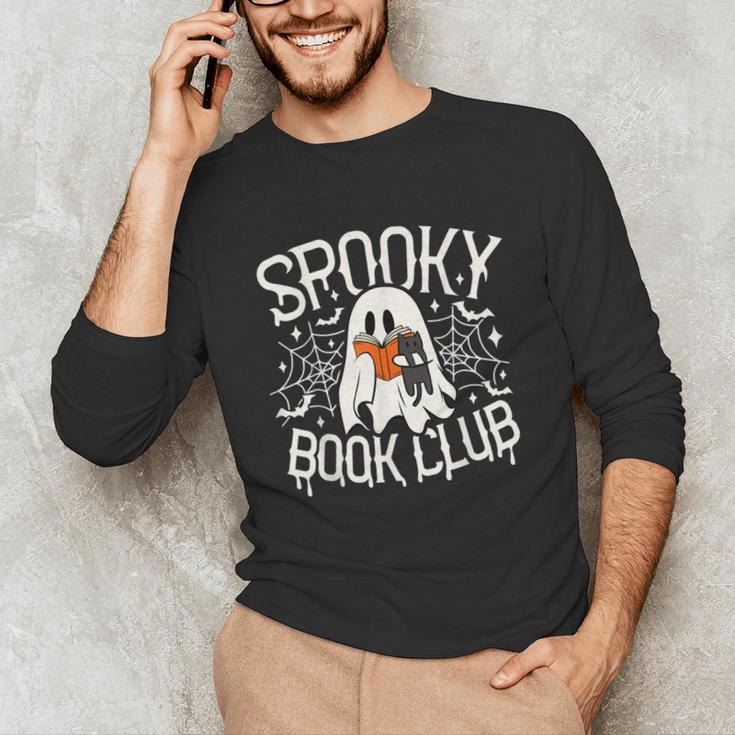Spooky Book Club Cute Ghost Reading Book Halloween Costume Unisex Long Sleeve T-Shirt Spooky Book Club Cute Ghost Reading Book Halloween Costume Unisex Long Sleeve T-Shirt