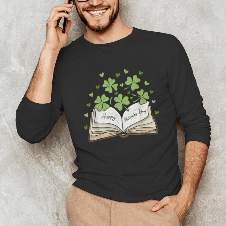 St Patricks Day Book Lover Librarian Reading Saint Pattys Unisex Long Sleeve T-Shirt