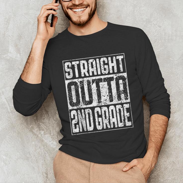 Straight Outta 2nd Grade Shirt Second Grade Graduation Unisex Long Sleeve T-Shirt