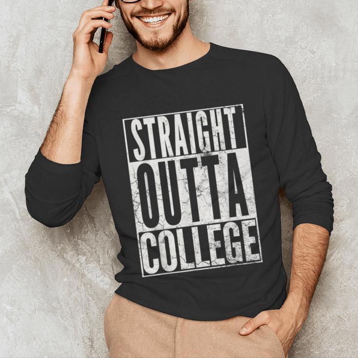 STRAIGHT OUTTA COLLEGE Graduation 2019Shirt Her Him Women Unisex Long Sleeve T-Shirt