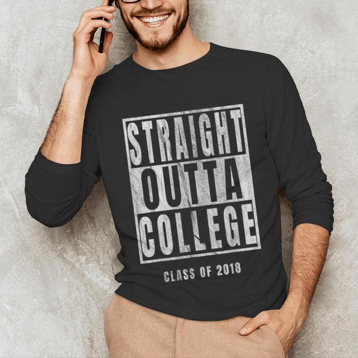 Straight Outta College s Graduation Unisex Long Sleeve T-Shirt