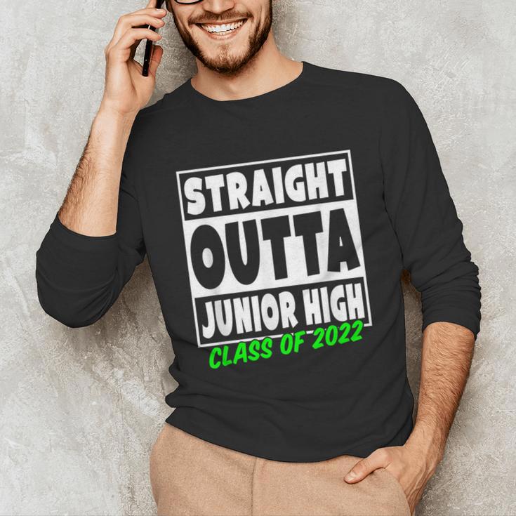 Straight Outta Junior High School Class Of 2022 Graduation Unisex Long Sleeve T-Shirt
