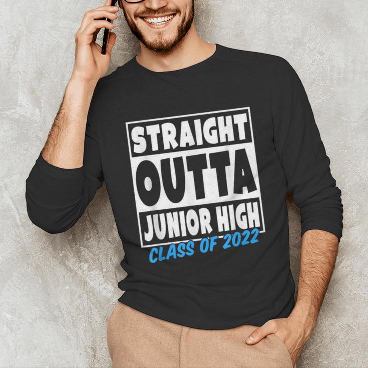 Straight Outta Junior High School Graduation Class Of 2022 Unisex Long Sleeve T-Shirt