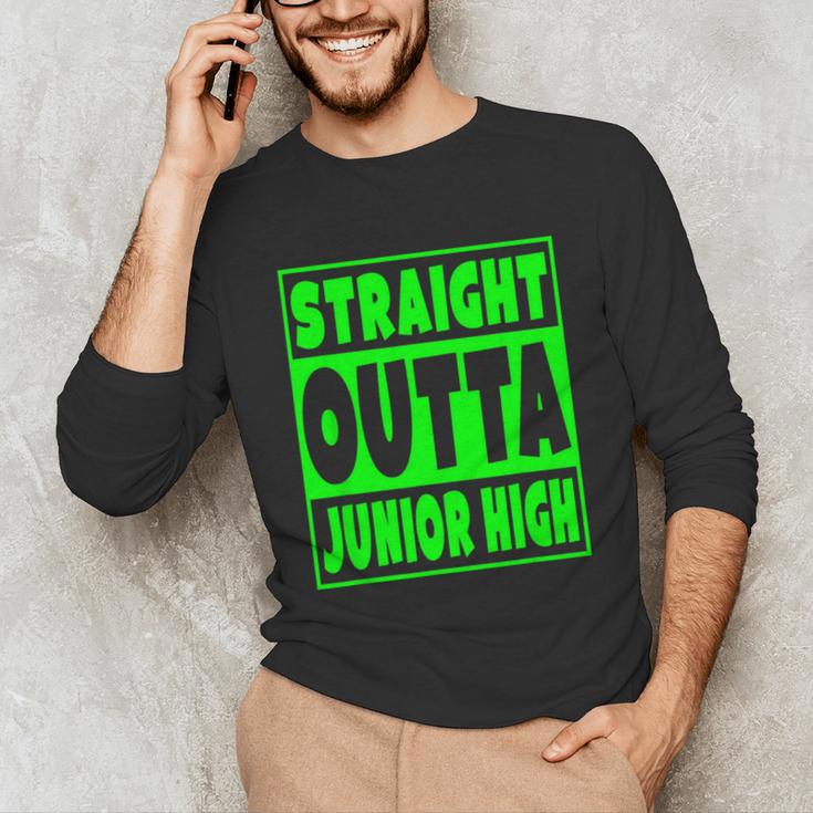 Straight Outta Junior High School Graduation T-Shirt Unisex Long Sleeve T-Shirt
