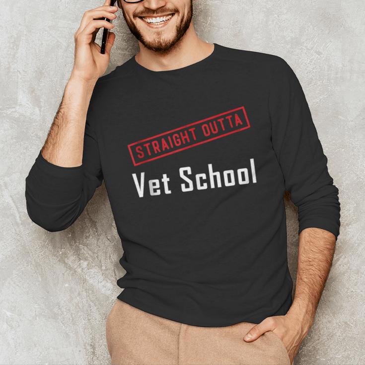 Straight Outta Vet School Graduation Veternarians I Survived Unisex Long Sleeve T-Shirt