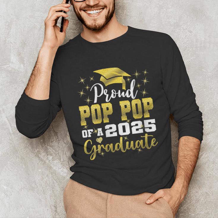 Super Proud Pop Pop Of 2025 Graduate Graduation Family Unisex Long Sleeve T-Shirt