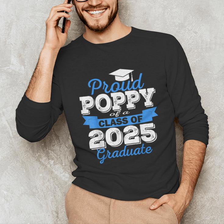 Super Proud Poppy Of 2025 Graduate Senior Graduation Family Unisex Long Sleeve T-Shirt