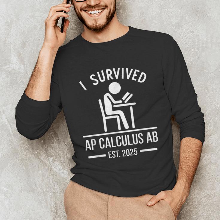 I Survived AP Calculus AB Graduation Senior 2025 Unisex Long Sleeve T-Shirt
