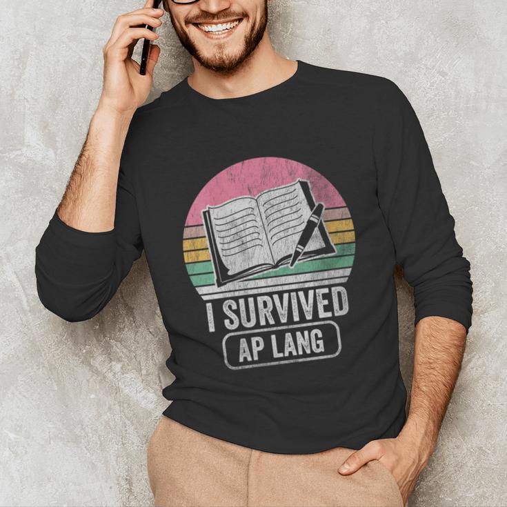 I Survived AP Lang Retro Book Graphic Unisex Long Sleeve T-Shirt