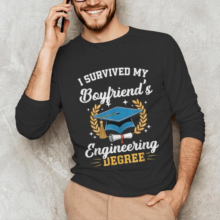 I Survived My Boyfriend's Engineering Degree Graduation Unisex Long Sleeve T-Shirt