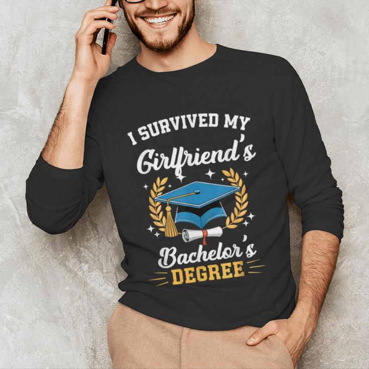 I Survived My Girlfriend's Bachelor's Degree Graduation Unisex Long Sleeve T-Shirt