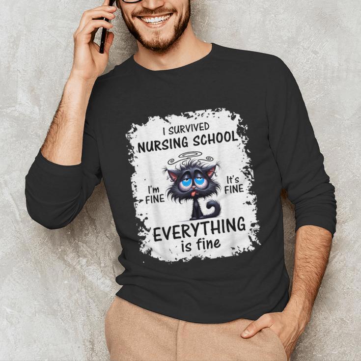 I Survived Nursing School Graduation 2025 Unisex Long Sleeve T-Shirt