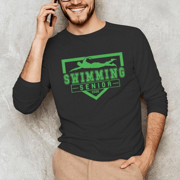 Swimming Senior Night Swim Senior 2026 Graduation 32 Unisex Long Sleeve T-Shirt