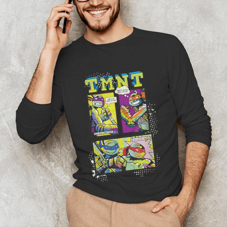 Teenage Mutant Ninja Turtles Retro Neon Comic Book Panels Unisex Long Sleeve T-Shirt