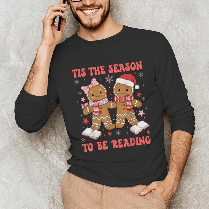 Tis The Season Reading Christmas Shirt Book Lovers Teacher Unisex Long Sleeve T-Shirt
